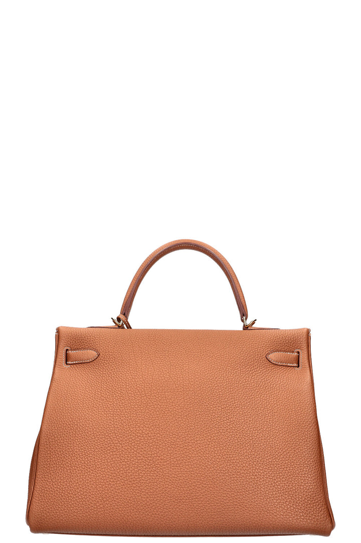 HERMÈS Kelly Retourne 35 Veau Togo Gold