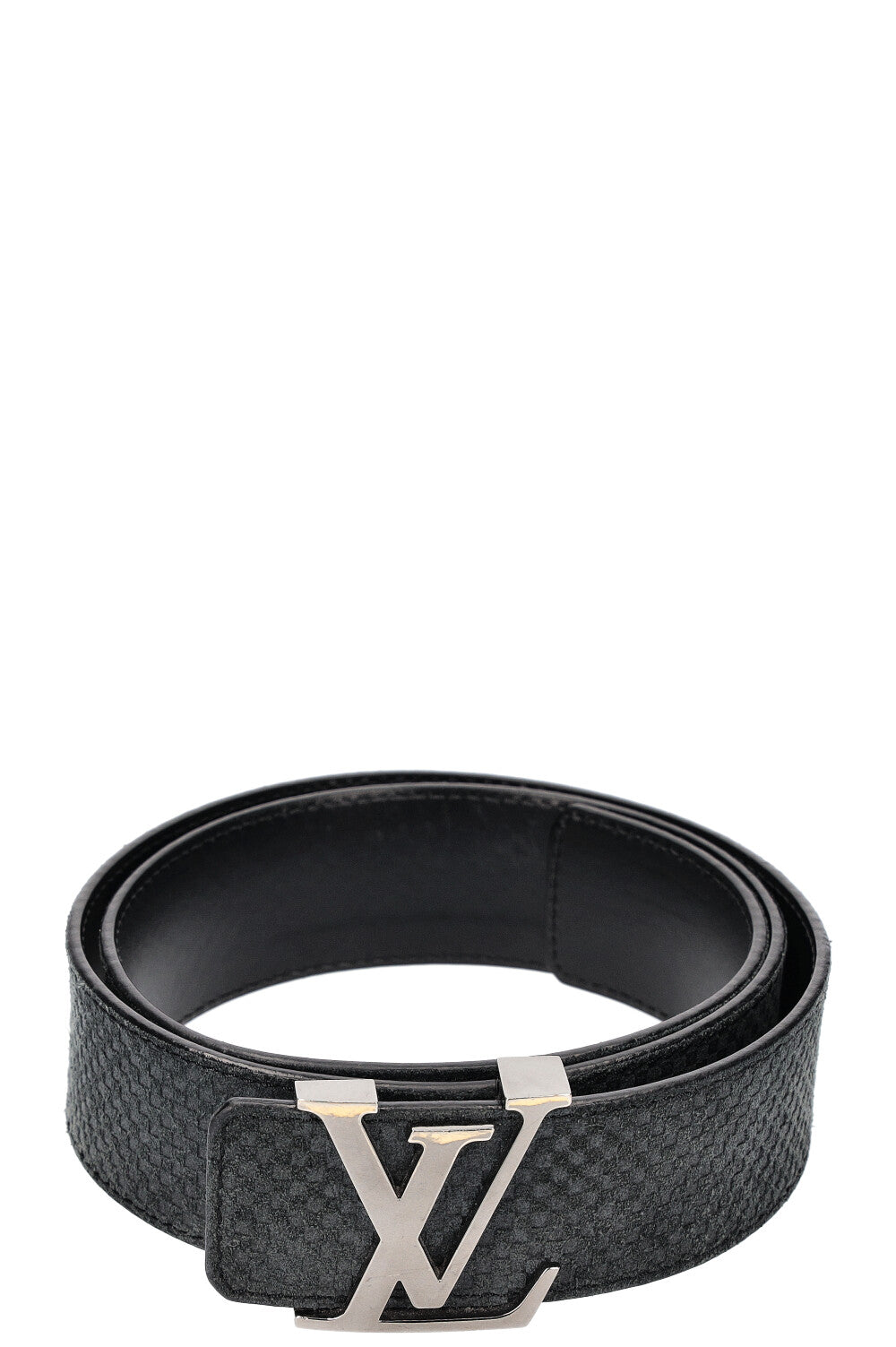 LOUIS VUITTON Ceinture Initiales 40 Mini Damier Daim Gris REAWAKE