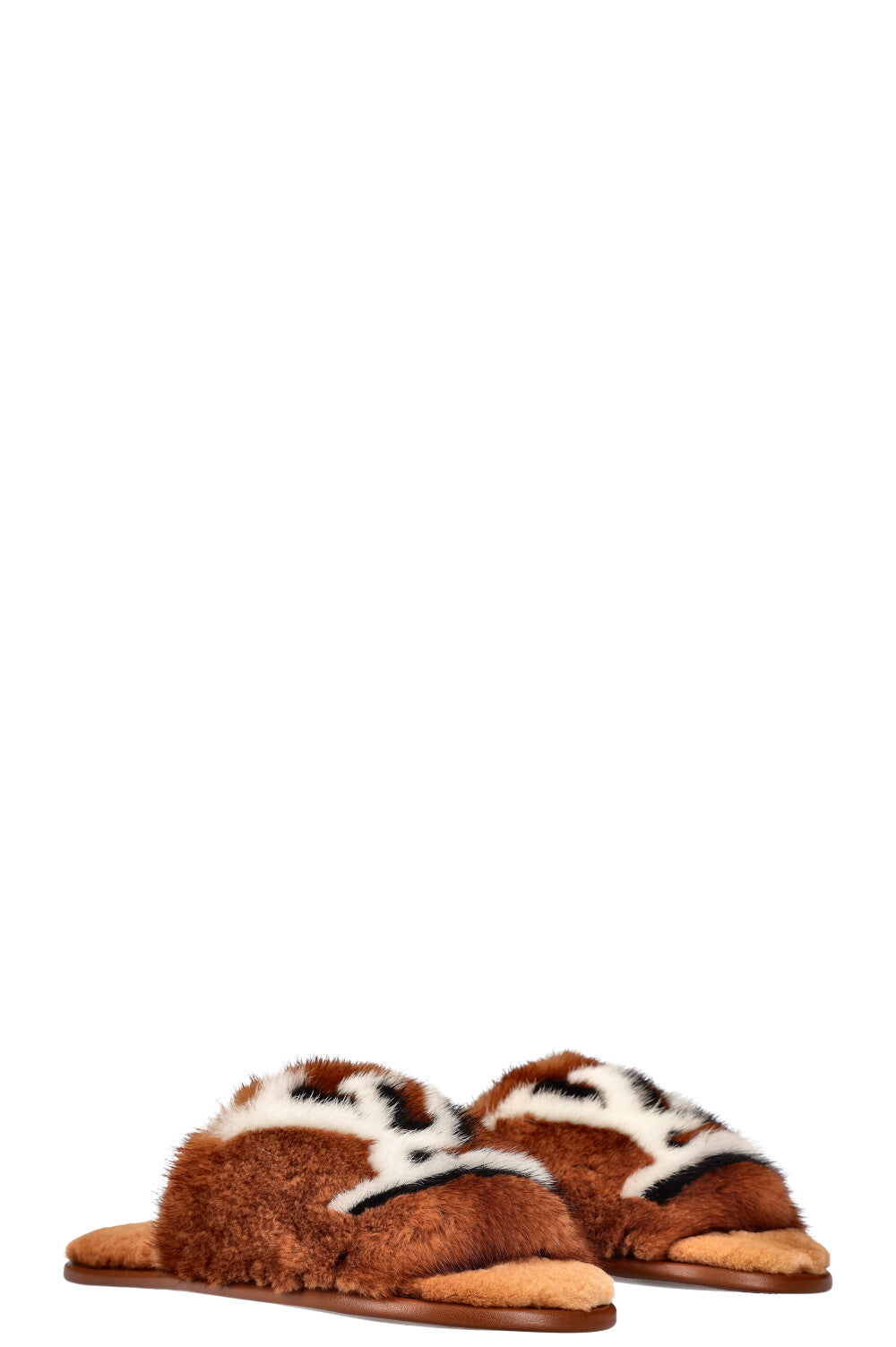 LOUIS VUITTON Homey Flat Mules Fur REAWAKE