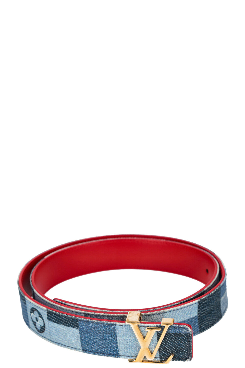 Louis Vuitton Denim Patchwork LOUIS VUITTON Belt Denim Patchwork