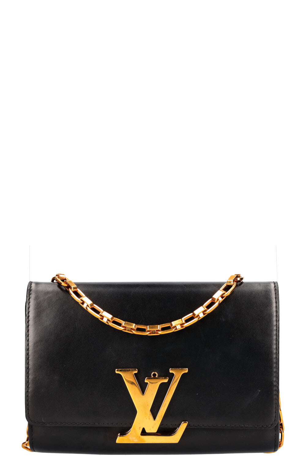 Bolsa Louis Vuitton Louise Black Calfskin Chain