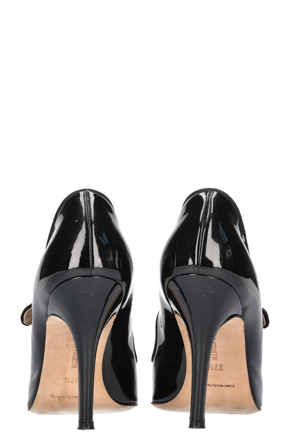 MANOLO BLAHNIK Escarpins Mary Jane Vernis Noir