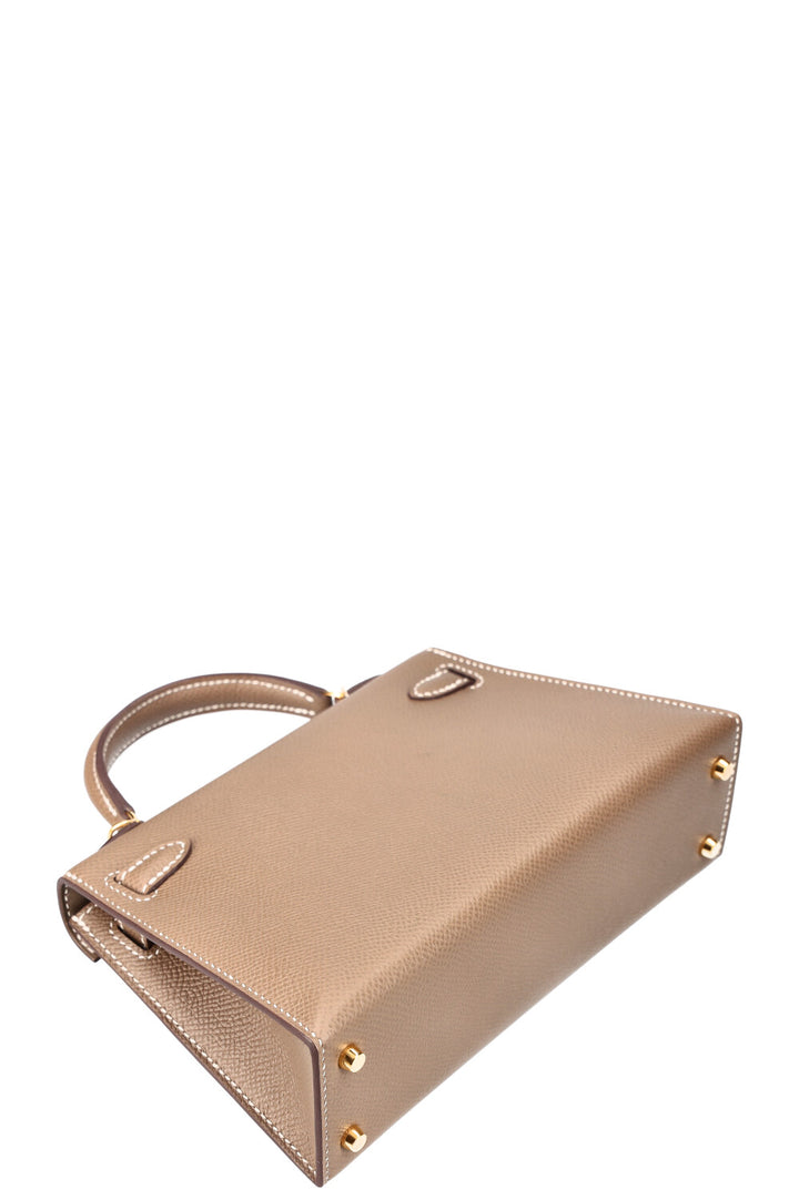HERMÈS Mini Kelly II Epsom Etoupe