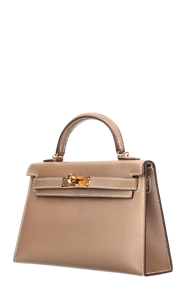 HERMÈS Mini Kelly II Epsom Etoupe