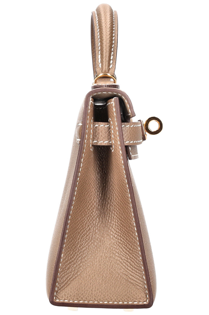 HERMÈS Mini Kelly II Epsom Etoupe