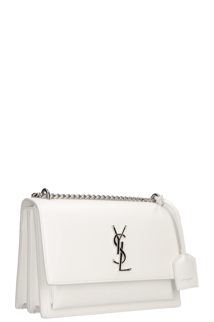 SAINT LAURENT Medium Sunset Bag White