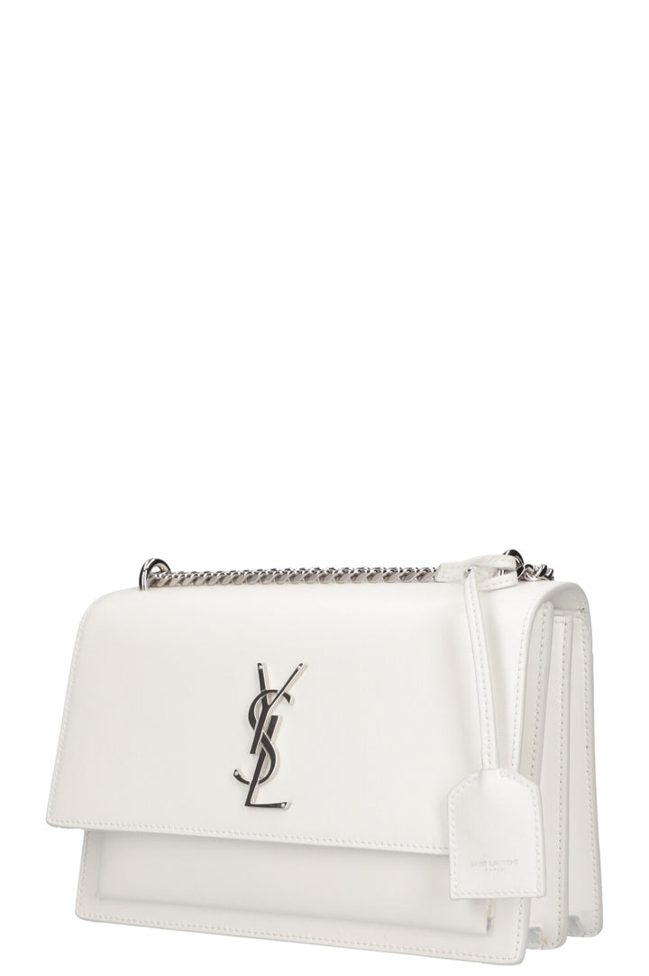 SAINT LAURENT Medium Sunset Bag White