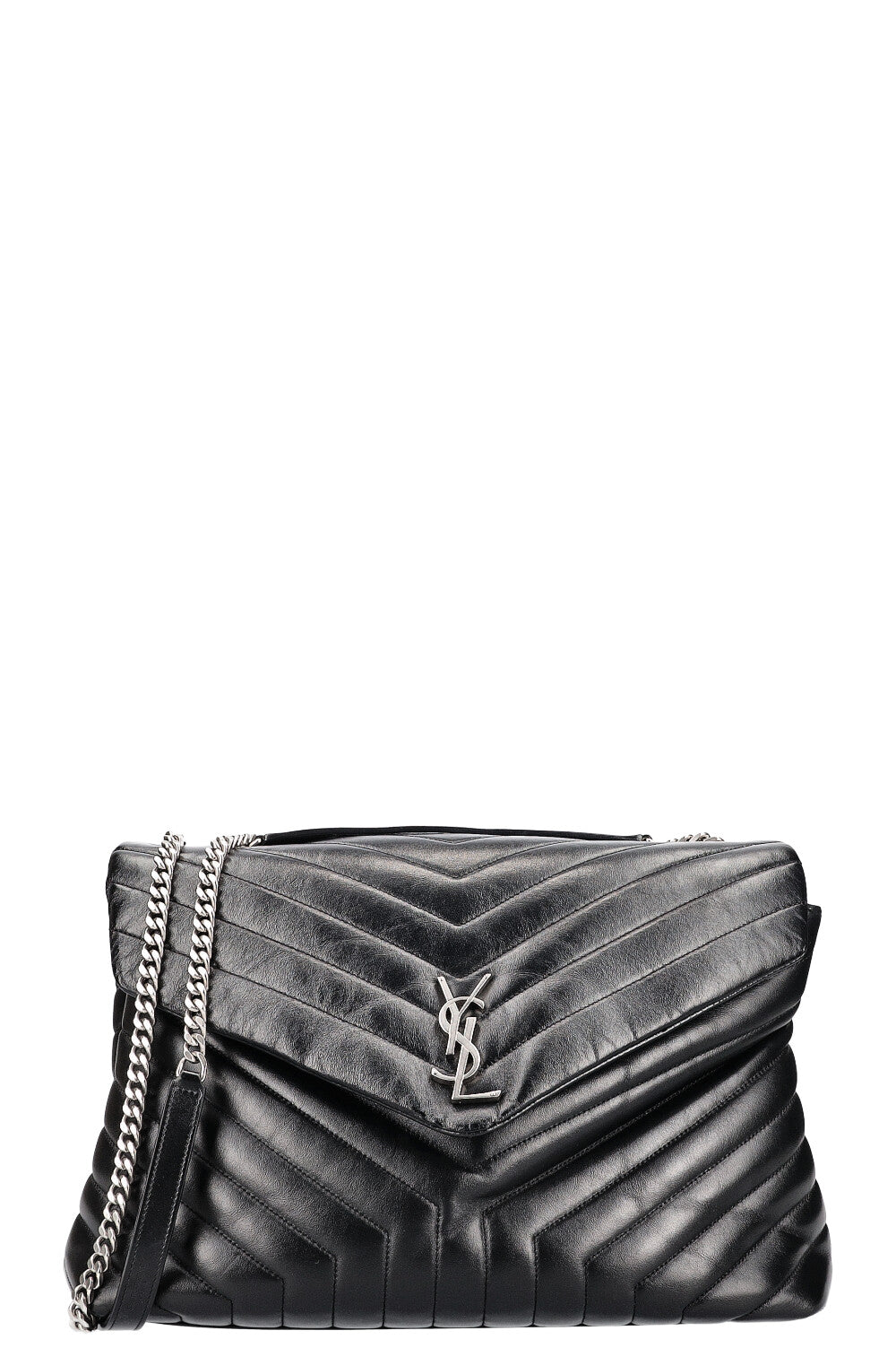 Laurent Loulou Loulou Monogram Medium Chain Bag With Black