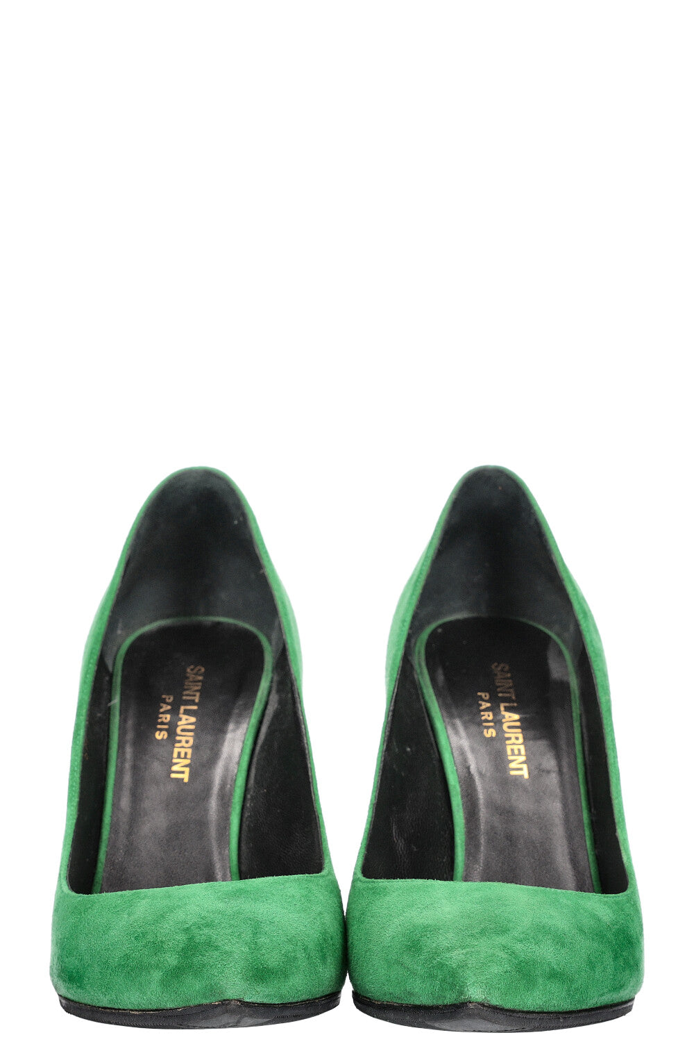 SAINT LAURENT Anja Heels Suede Green