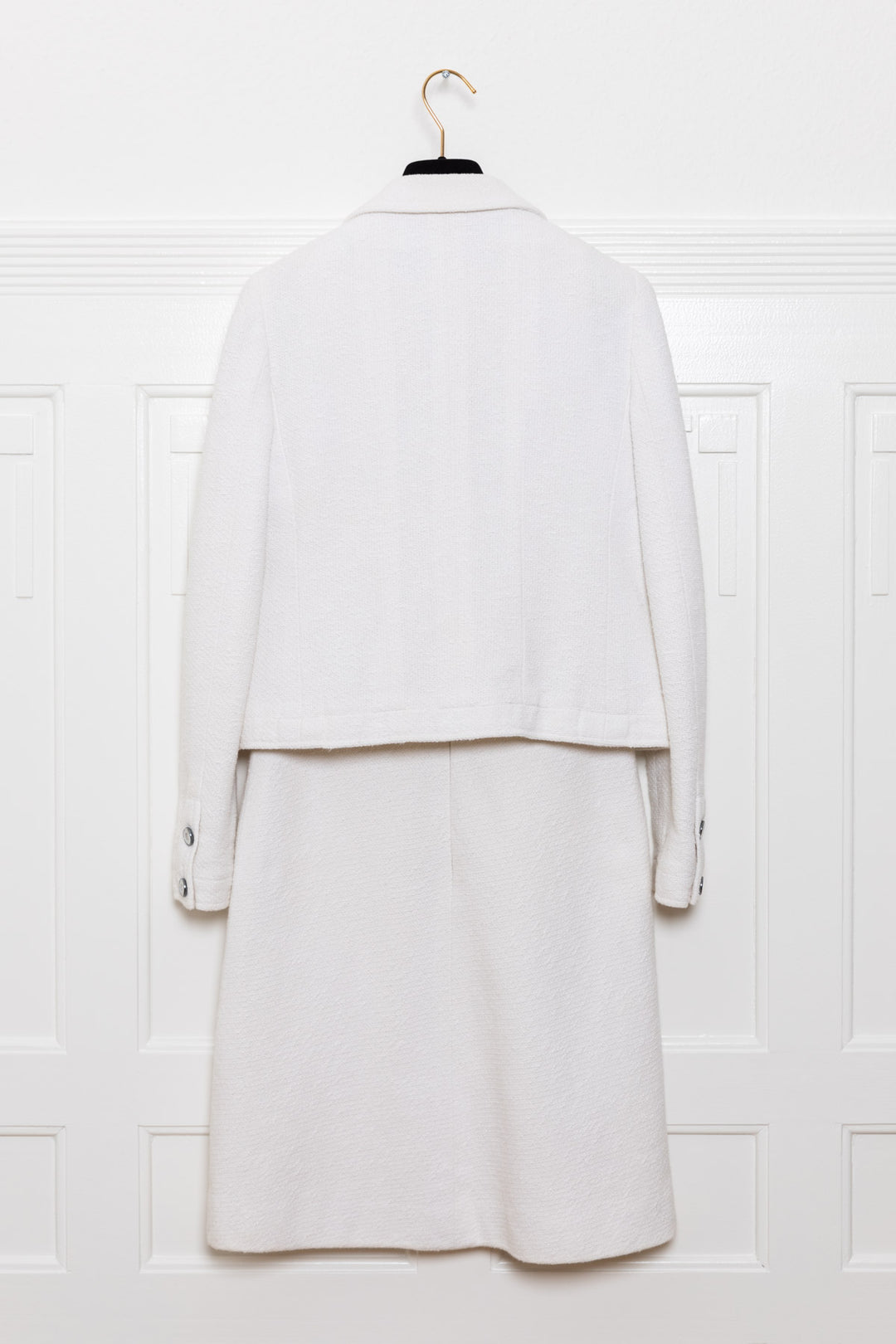 CHANEL Blazer & Robe Tweed Blanc