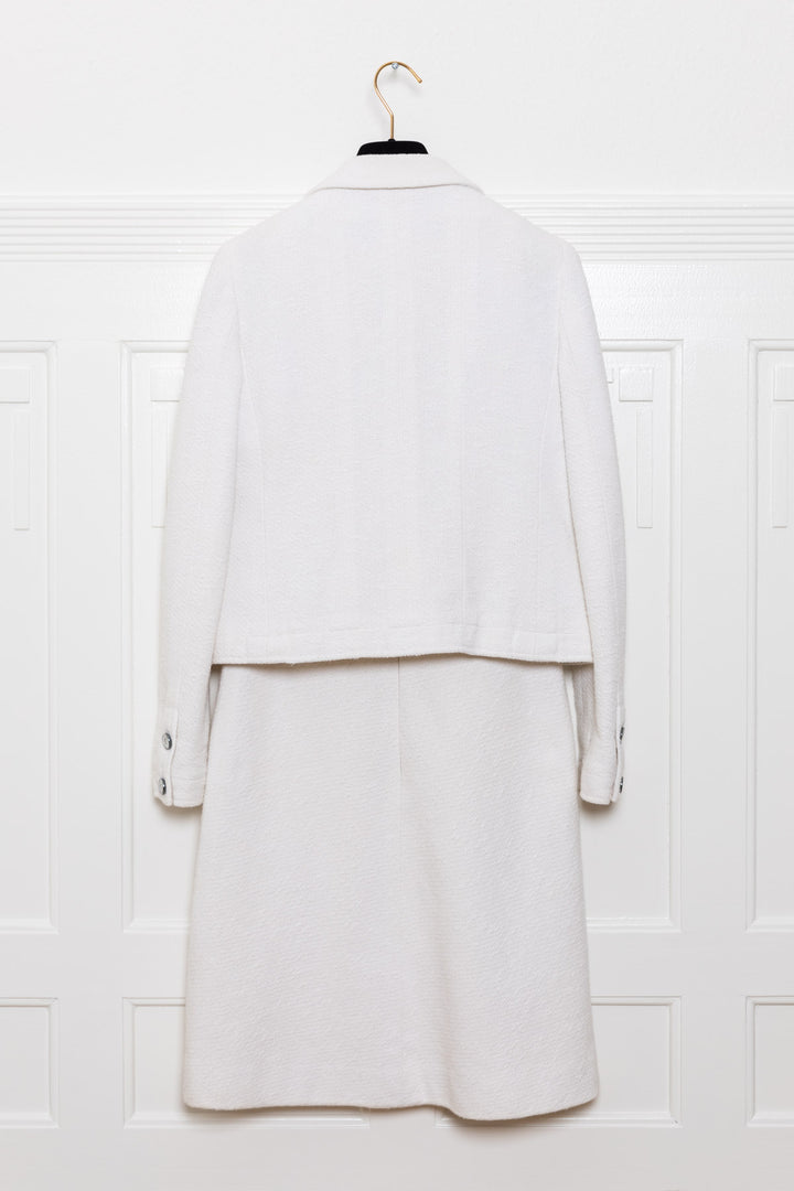 CHANEL Blazer & Robe Tweed Blanc