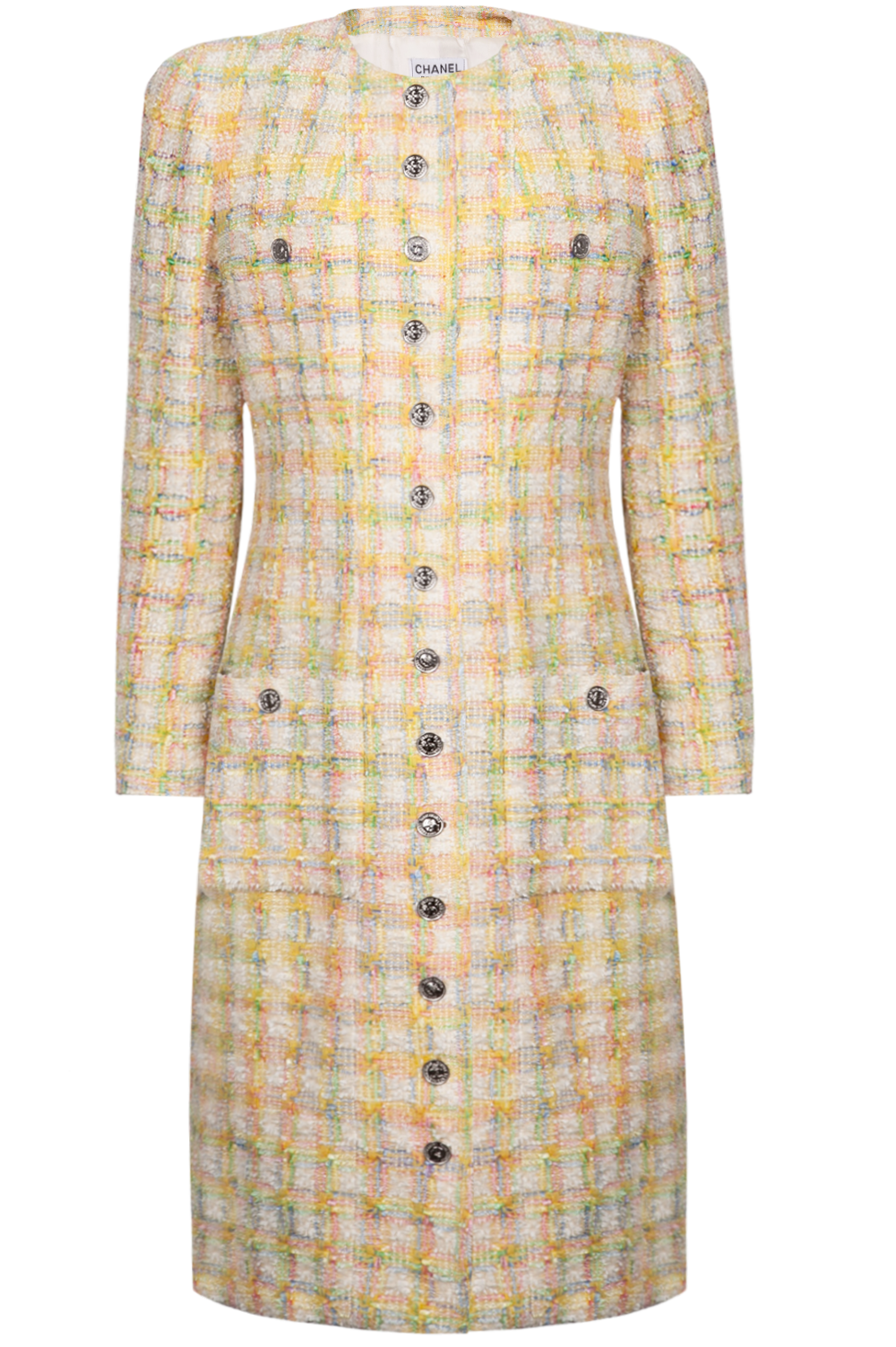 CHANEL Tweed Coat Fantasy Tweed 96 Printemps