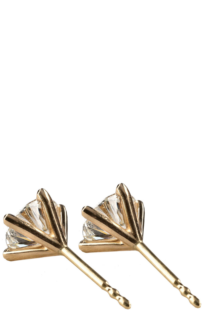 TÜRLER Solitaire Diamond Earrings Gold