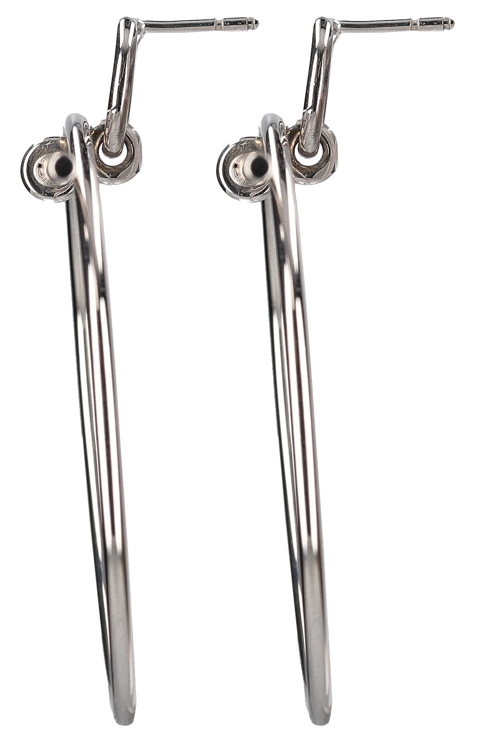 HERMÈS Loop Earrings Silver