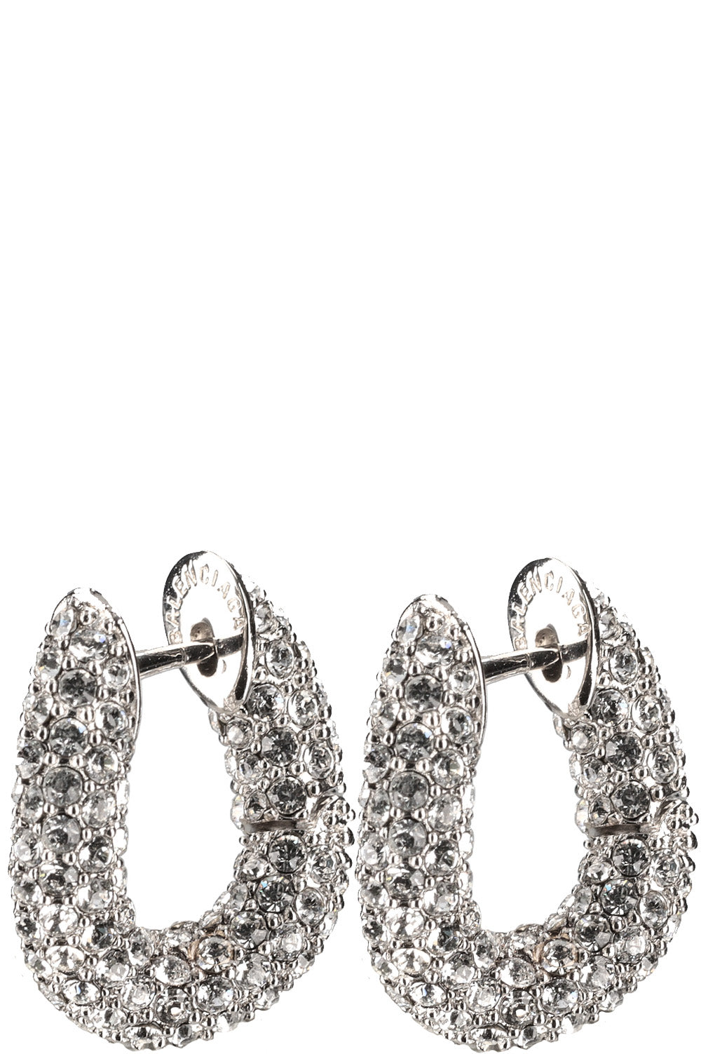 BALENCIAGA Crystal Embellished Loop Earrings