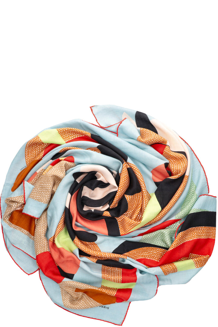 HERMÈS Scarf Mon Premier Galop 140 Cashmere & Silk