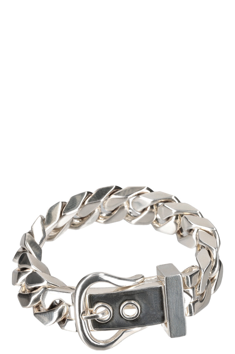 HERMÈS Boucle Sellier Bracelet Silver