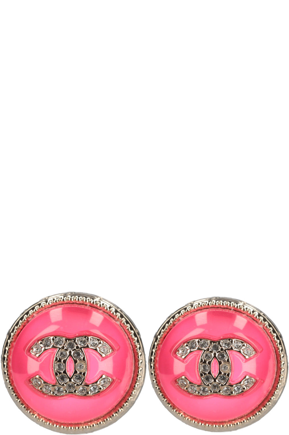 CHANEL Cocomark Earrings Pink A22