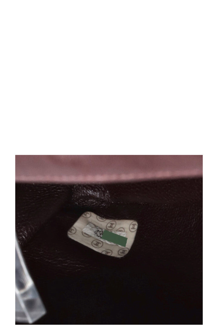 CHANEL Vintage Jumbo Single Flap Bag Burgundy