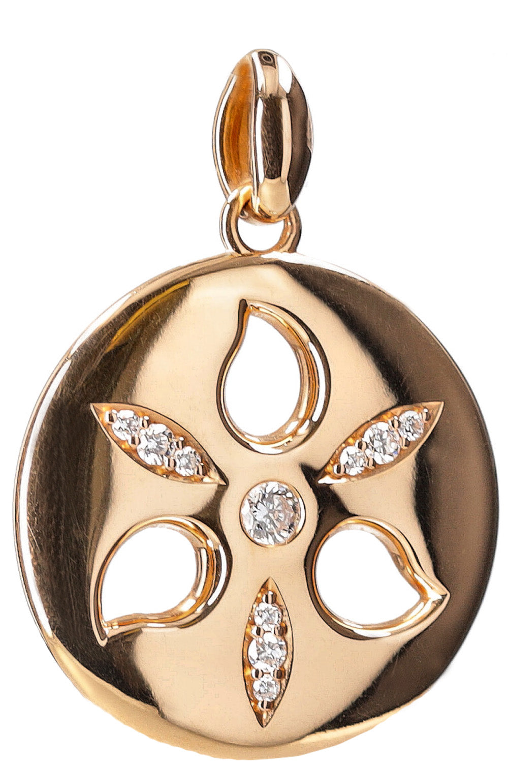 TAMARA COMOLLI Sand Dollar Pendant Diamonds Rose Gold