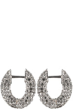 BALENCIAGA Crystal Embellished Loop Earrings