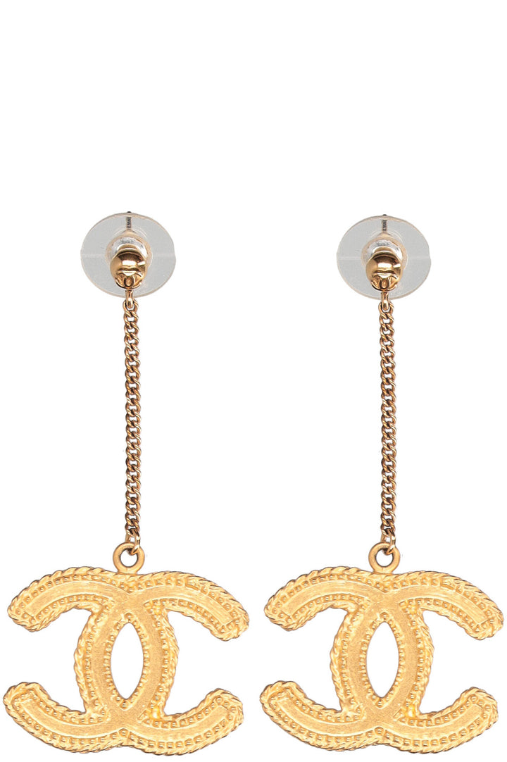 CHANEL CC Earrings Gold