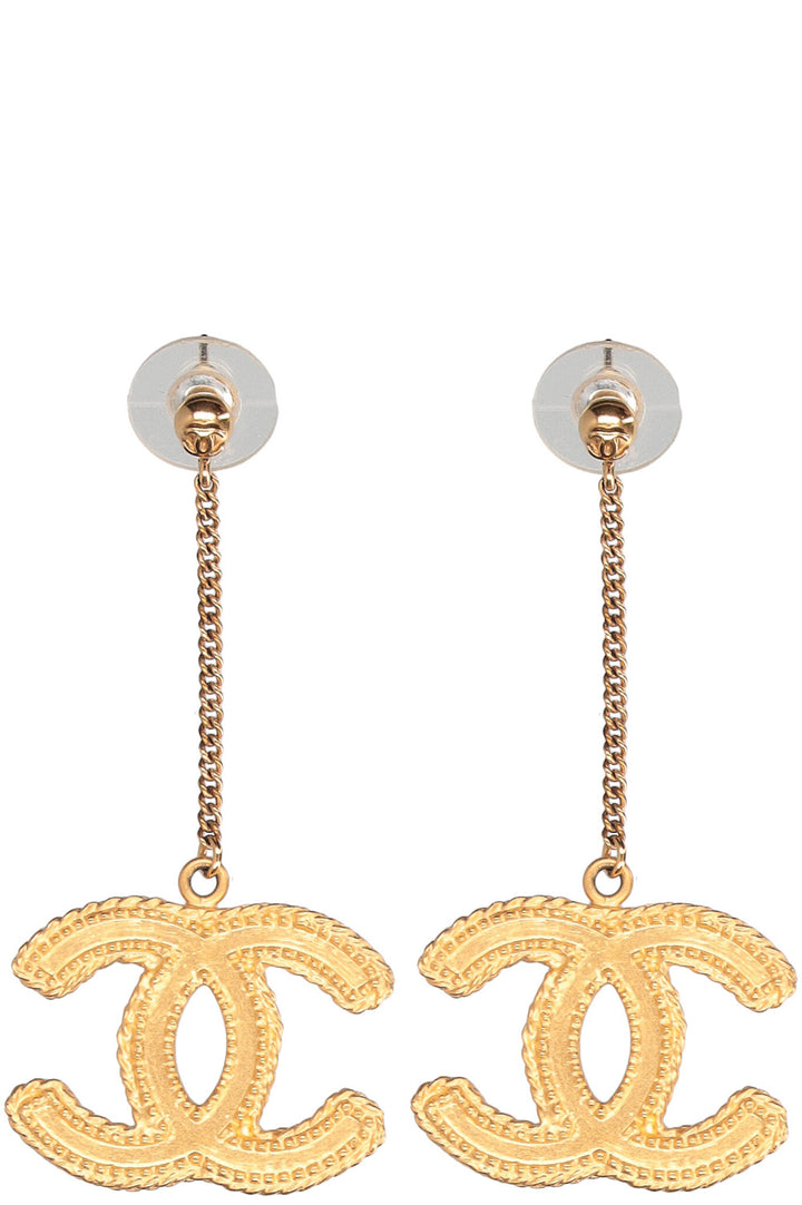 CHANEL CC Earrings Gold