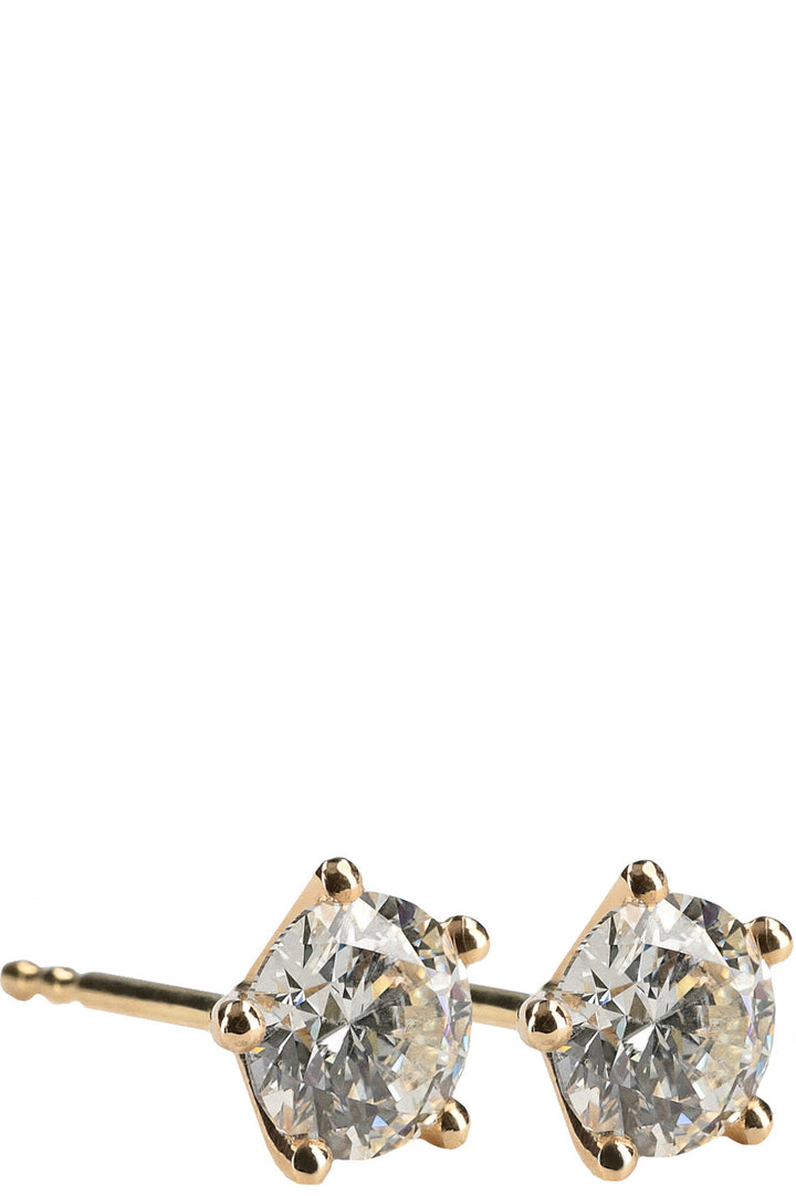 TÜRLER Solitaire Diamond Earrings Gold