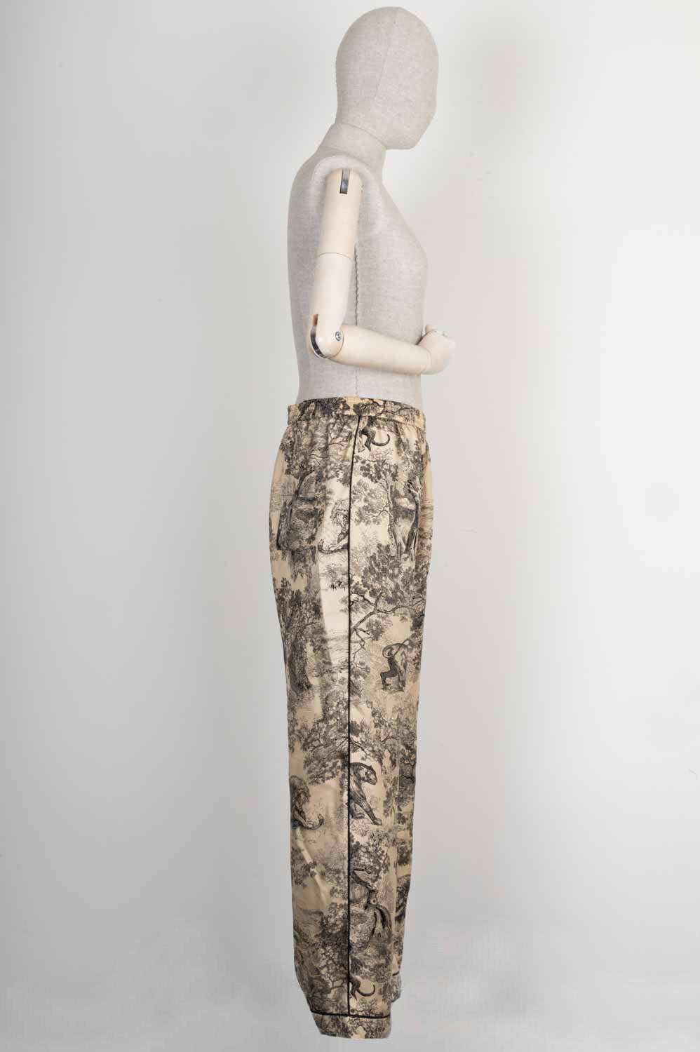 CHRISTIAN DIOR Chez Moi Pants Toile de Jouy Motif Silk Beige