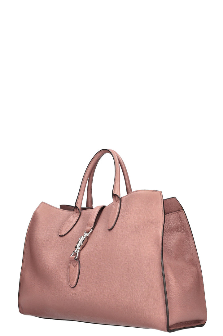 GUCCI Jackie Soft Tote Bag Dark Rose