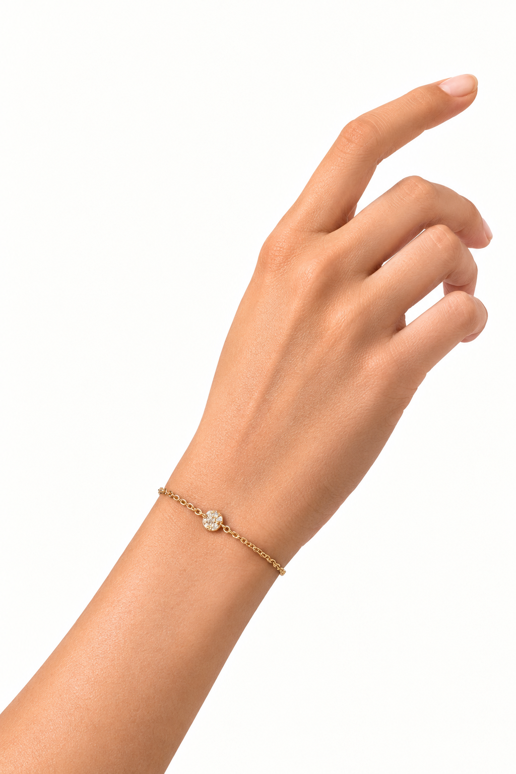 POMELLATO Sabbia Chain Bracelet 18k Rose Gold Diamonds