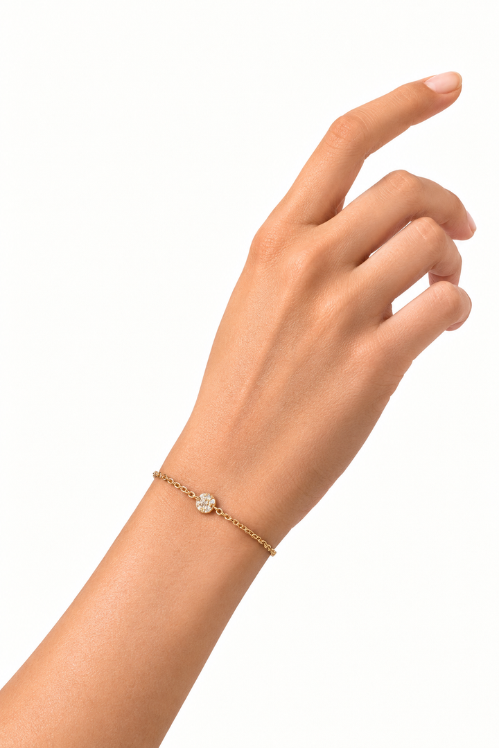 POMELLATO Sabbia Chain Bracelet 18k Rose Gold Diamonds