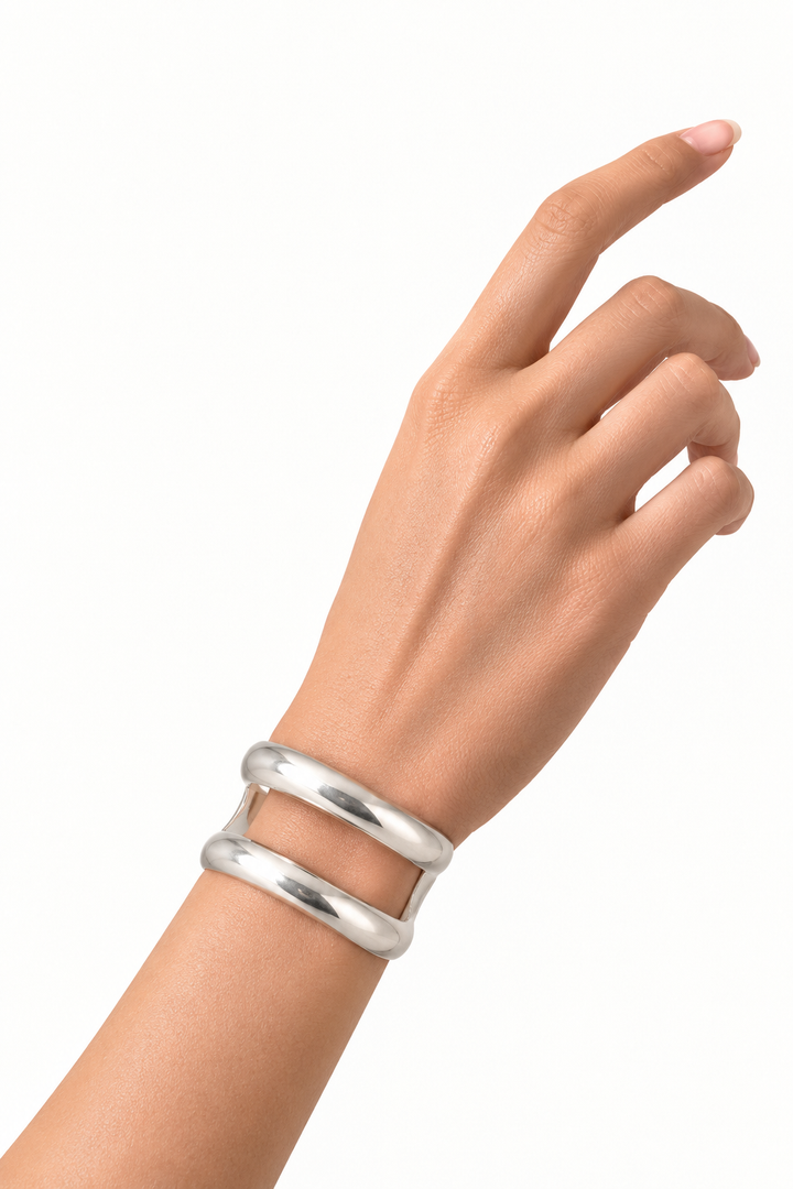 TIFFANY & CO. Open Center Cuff Bracelet 925 silver Silver