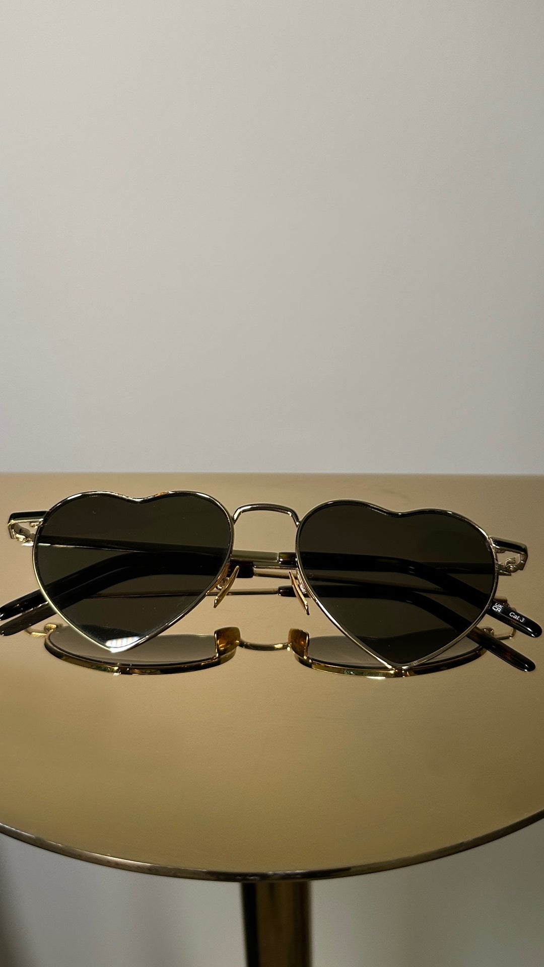 SAINT LAURENT SL301 Loulou Heart Sunglasses Gold