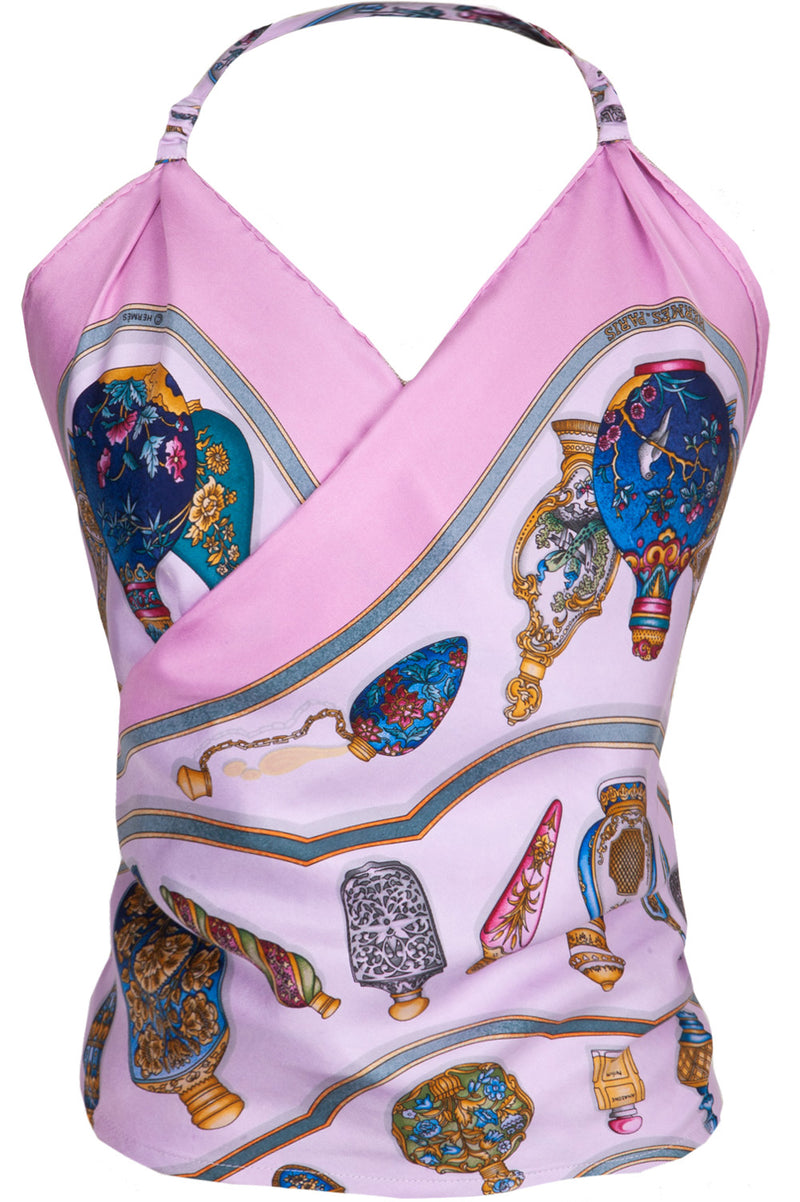 REAWAKE ATELIER Neckholder Top Hermès Carré Flacon