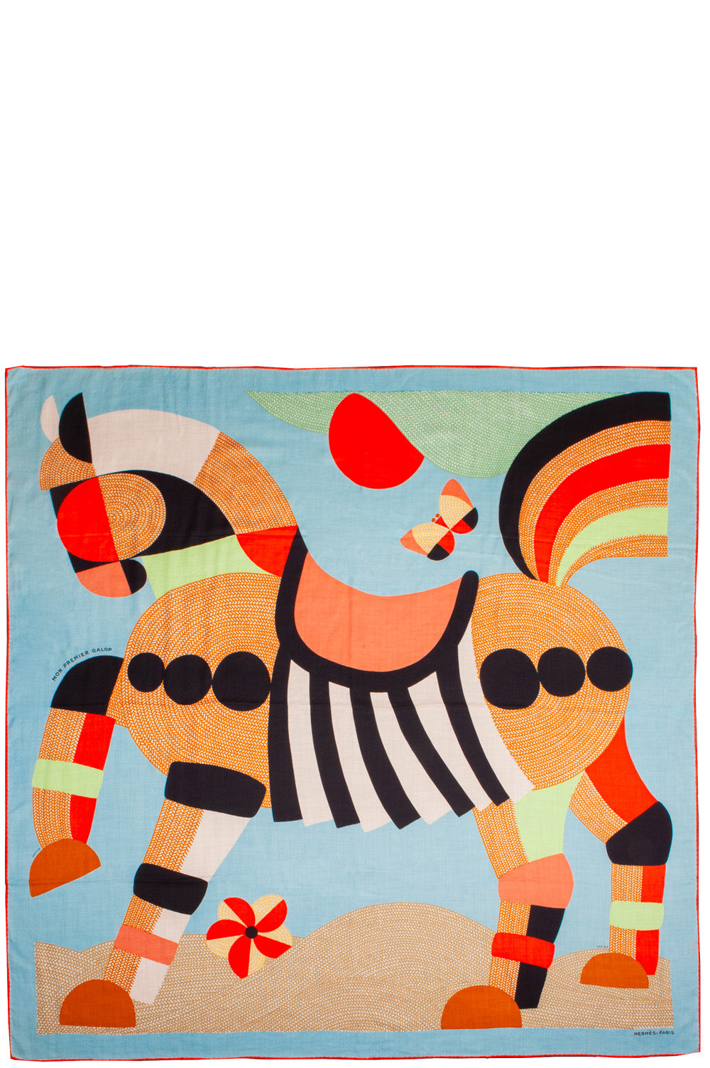 HERMÈS Foulard Mon Premier Galop 140 Cachemire &amp; Soie