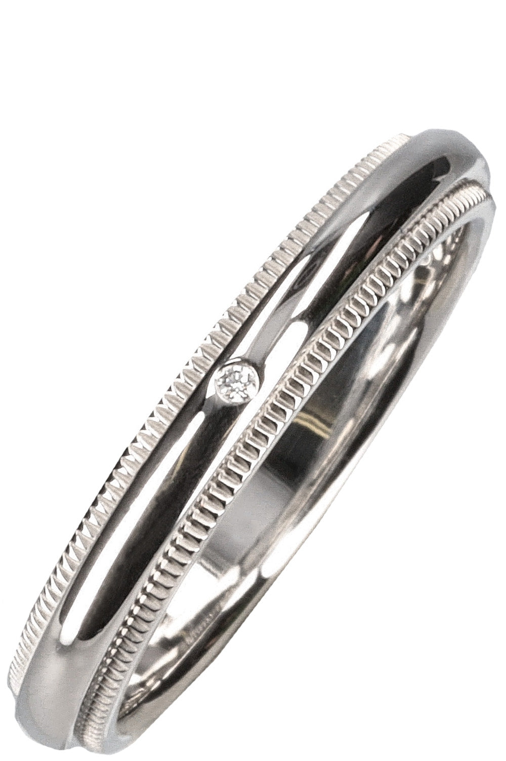 TIFFANY&CO Millegrain Ring Diamond Platinum