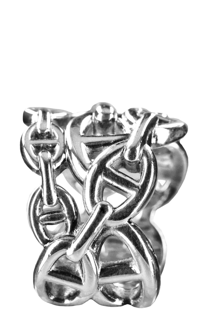 HERMES Chain d'Ancre Enchainée Ring Silver