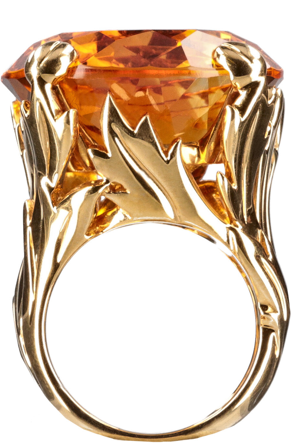 CHRISTIAN DIOR Citrine Diamond Cocktail Ring