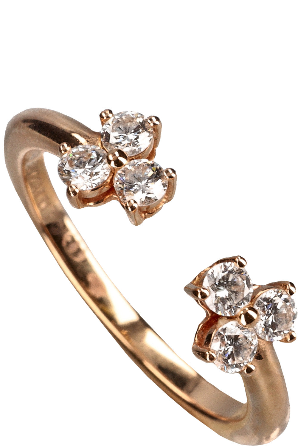 TIFFANY&CO Aria Open Ring Rose Gold Diamonds