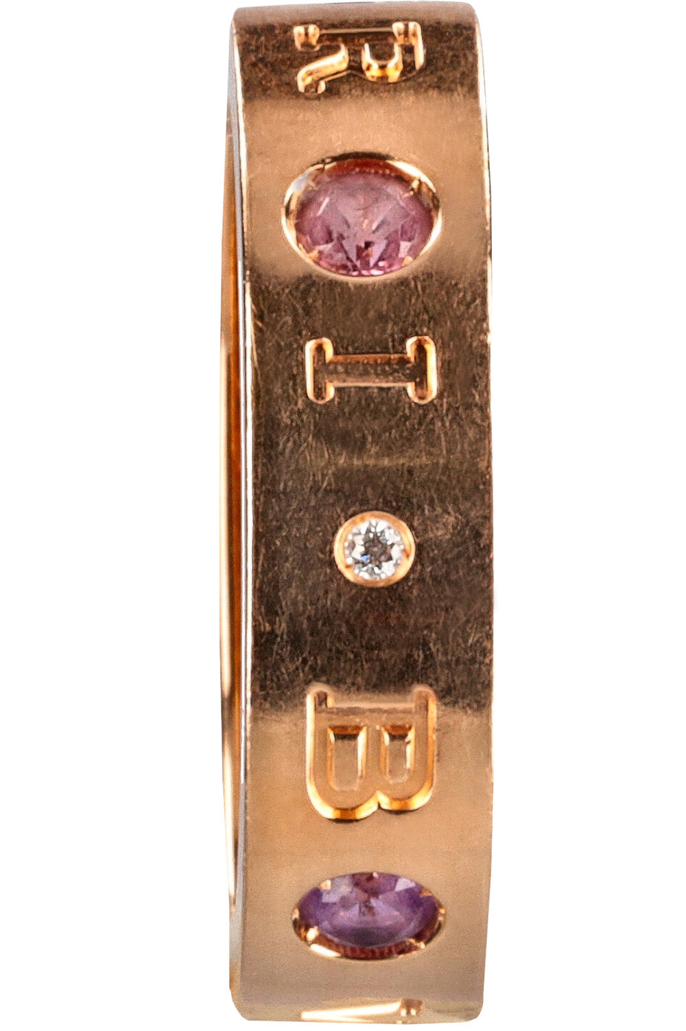 BVLGARI Roman Sorbets Ring with Amethyst, Tourmaline & Diamond Rose Gold