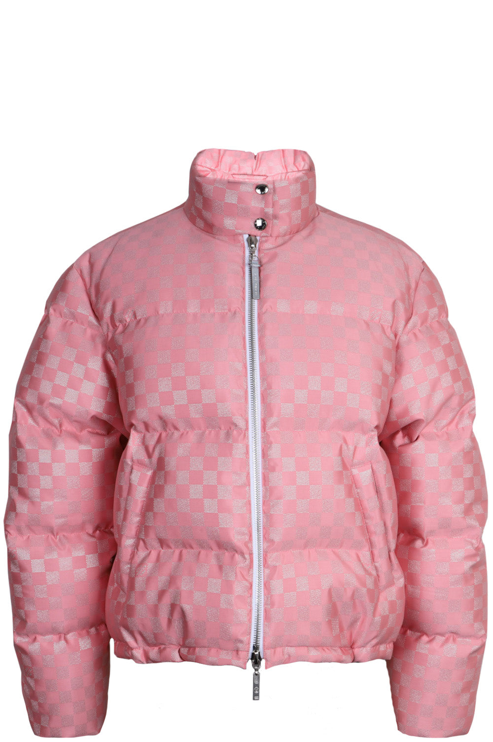 LOUIS VUITTON Damier Lurex Down Jacket Light Pink