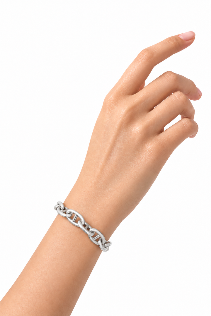 HERMÈS Chaîne d'Ancre Bracelet GM Silver