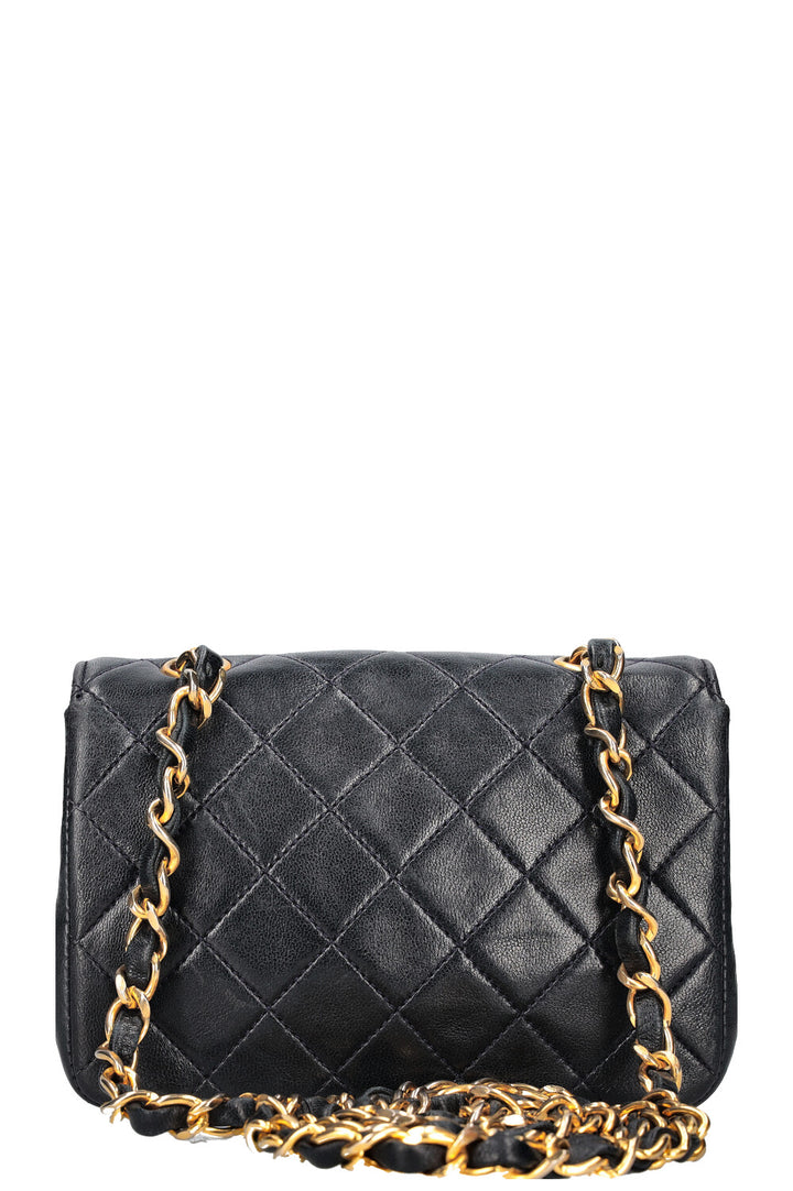 CHANEL Vintage Micro Flap Bag Midnight Blue