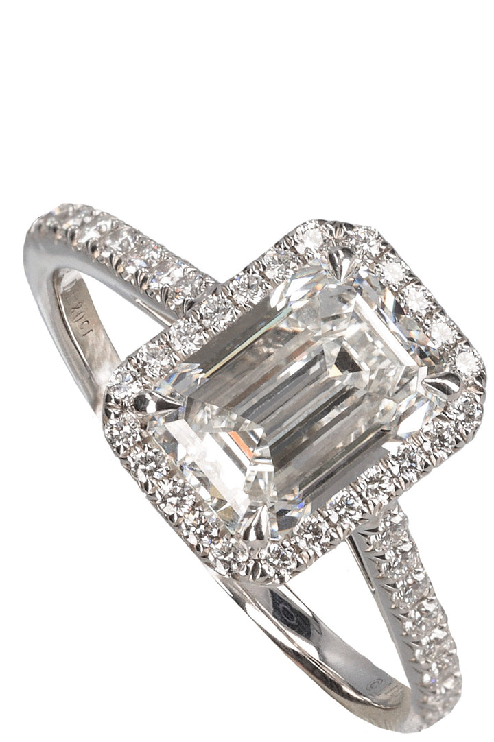 TIFFANY&CO. Soleste Ring Emerald Cut Platin Diamond