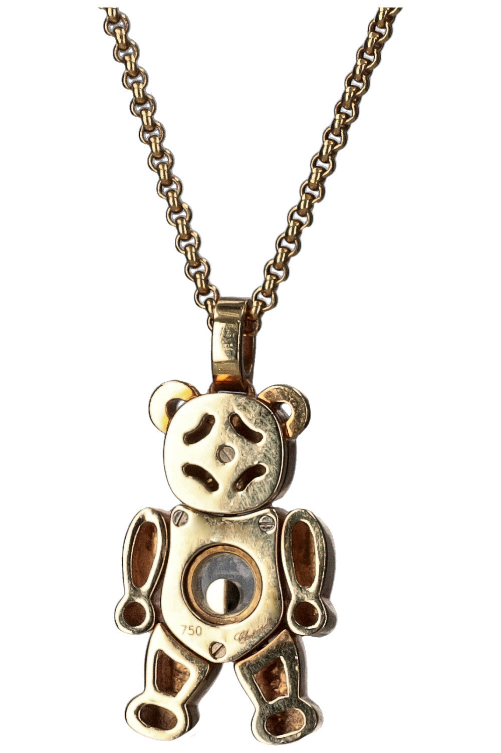 CHOPARD Happy Diamond Teddy Pendant Necklace Gold