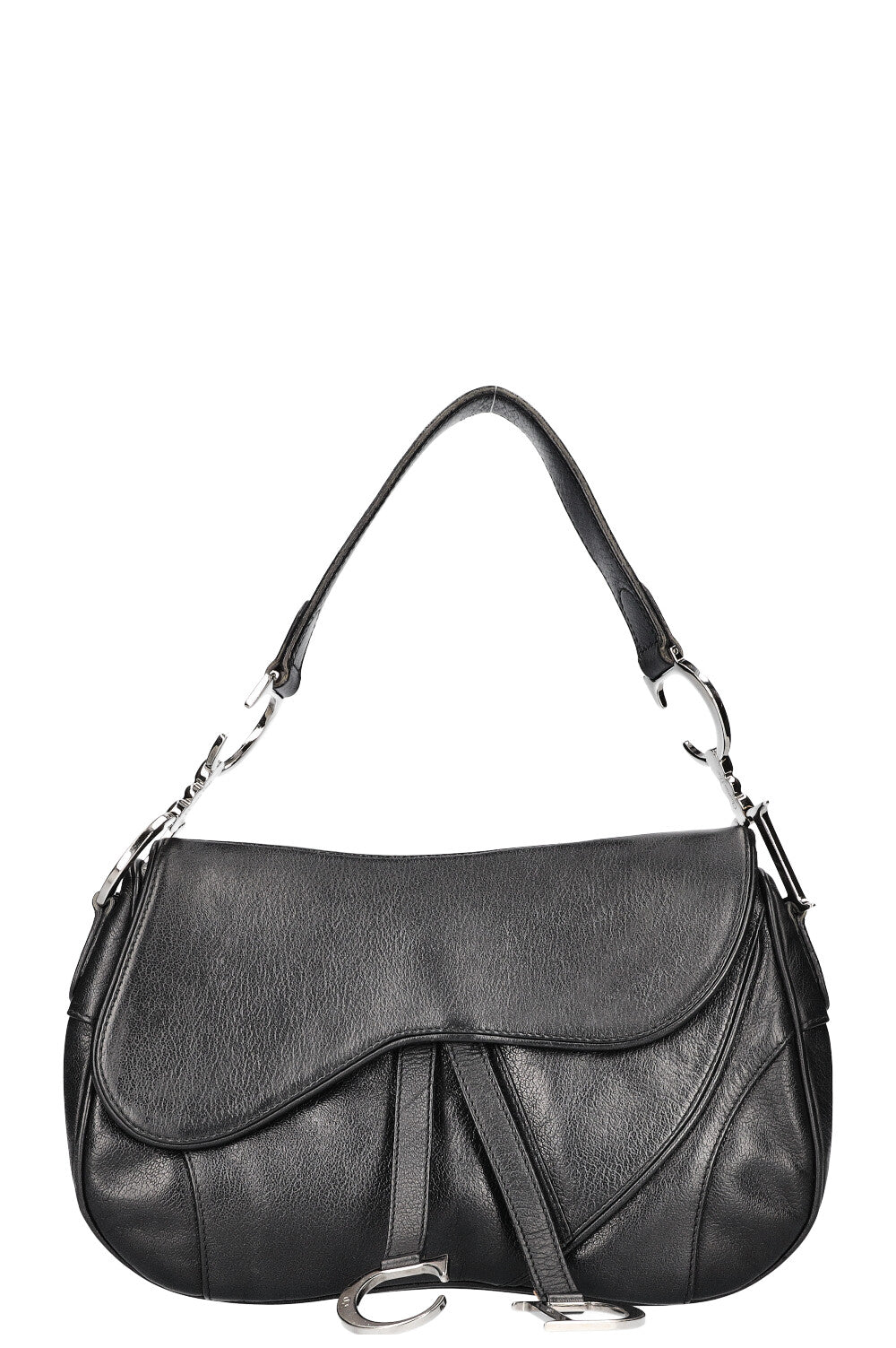 CHRISTIAN DIOR Double Saddle Bag Black