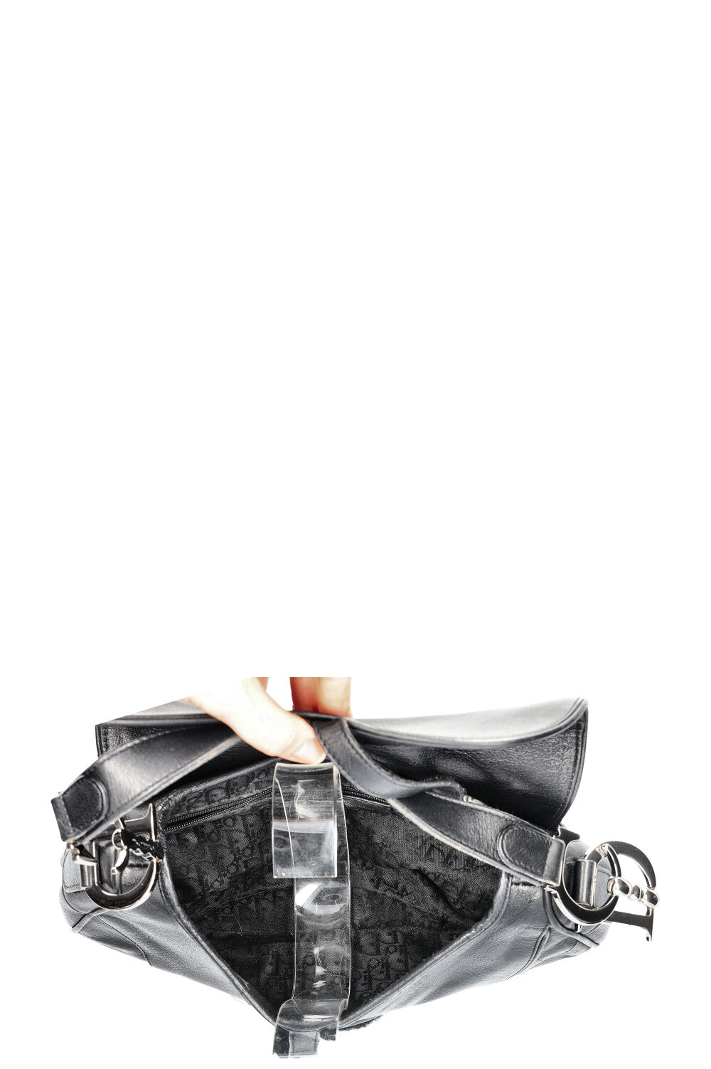 CHRISTIAN DIOR Double Saddle Bag Black