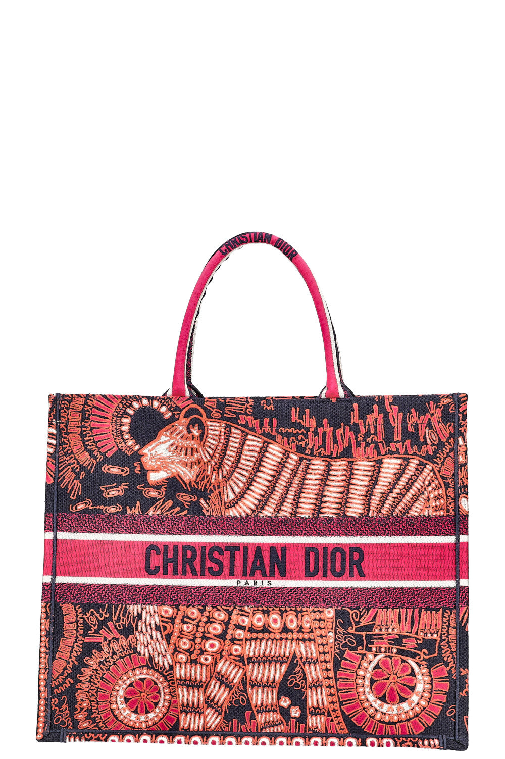 CHRISTIAN DIOR Book Tote Large Tiger Pink