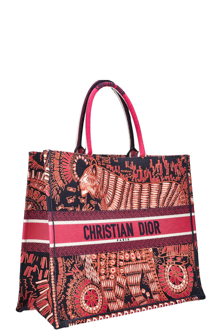 CHRISTIAN DIOR Book Tote Large Tiger Pink